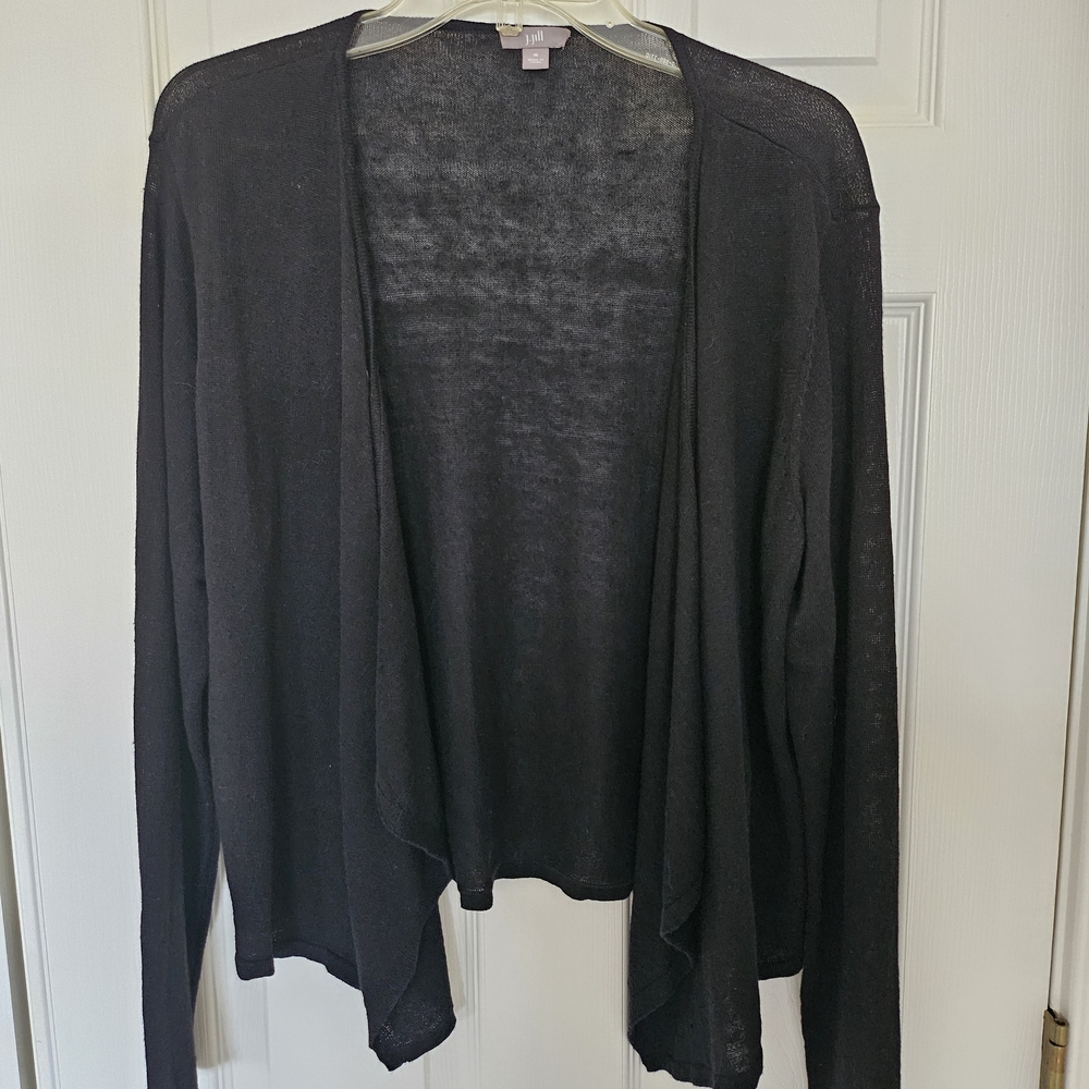 J. Jill Black Draped Cardigan